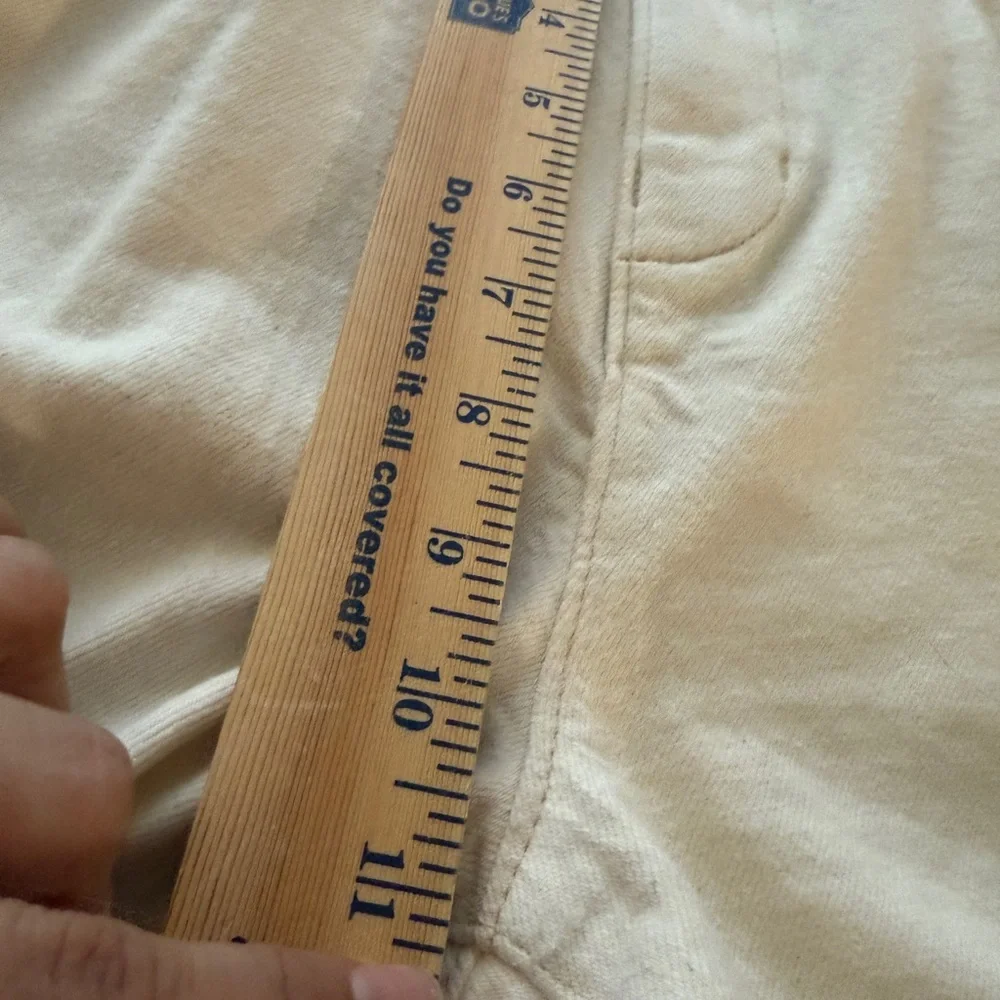 Pilcro Women's Cream Cotton Blend Shorts - - Picture 5 of 13